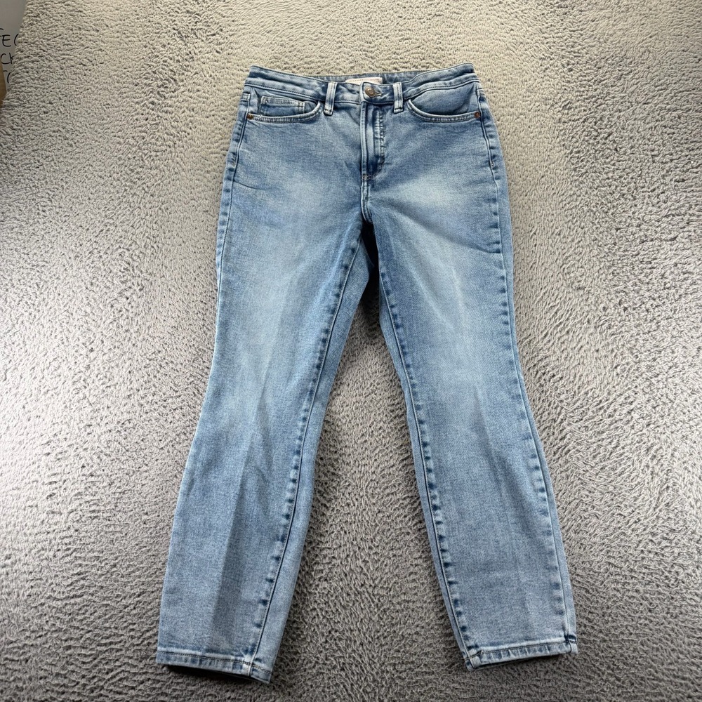 Lauren Conrad Jeans Womens 8 Blue Cotton Denim Ankle Skinny Workwear Stretch